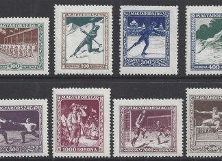 1925 Hungary - SG.452/9 Sports Association Fund set 8 values U/M (MNH)