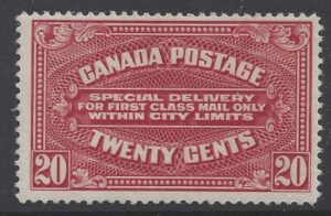 1922 Canada  20cent carmine red Special Delivery - SG. S4 u/m (MNH) catalogue value £40.00
