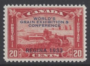 1933 Canada SG.330 20c red - Worlds Grain Exhibition. (SG.301 overprinted) u/m (MNH)