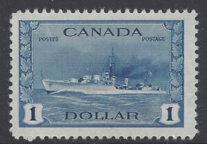 1942 Canada SG.388 $1 blue. (HMS Cossack) u/m (MNH)