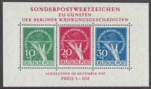 1949 Germany - Berlin (Western sectors) Berlin Relief Fund SG.MSB70a Mini Sheet u/m (MNH)