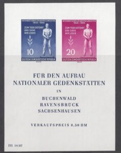 1955 GDR (East Germany) International Liberation Day. Mini Sheet imperf SG.MSE208a U/M (MNH)