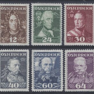 1935 Austria - SG.782-7  Welfare Fund  Austrian Heroes set 6 values M/M
