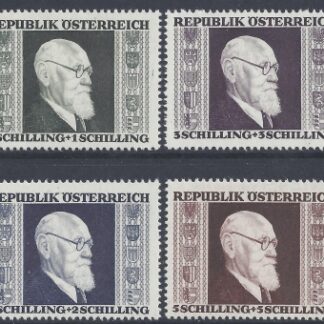 1946 Austria - SG.972-5 1st Anniversary of Establishment of Renner Government. set of 4 values Unmounted Mint (MNH)
