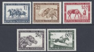 1946 Austria - SG.986-90 Austrian Prize Race Fund set 5 values U/M (MNH)