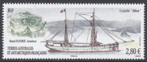 2016 French Antarctic SG.785 Goelette 'Reve'  Schooner 1 value u/m (MNH)