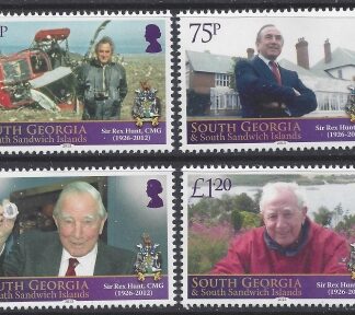 2013 South Georgia SG.586-9 Sir Rex Hunt CMG  set 4 values U/M (MNH)
