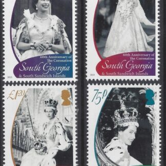 2013 South Georgia SG.590-3 60th Anniversary of The Coronation set 4 values U/M (MNH)
