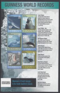 2002 South Georgia SG.337a (337-42) South Atlantic Sea Mammals set of 6 values U/M (MNH)