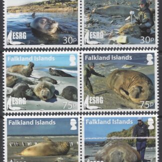 2015 Falkland Islands SG.1328-33 Elephant Seal Research Group. set 6 values U/M (MNH)