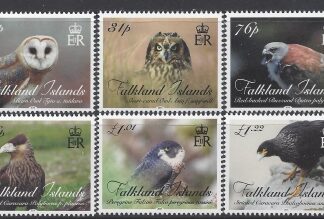 2016 Falkland Islands SG.1338-43 Birds of Prey set 6 values U/M (MNH)