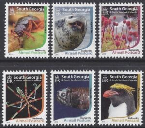 2015 South Georgia SG.656-61 Biodiversity set 6 values U/M (MNH)
