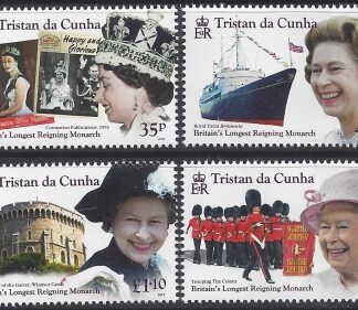 2015 Tristan Da Cunha SG1136-9 Great Britains Longest Reigning Monarch set 4 values U/M (MNH)
