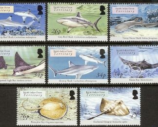 2005 British Indian Ocean Territory - SG.336-43  Sharks & Rays set 8 values  u/m (MNH)