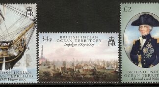 2005 British Indian Ocean Territory - SG.344-6 Bicentenary of Battle of Trafalgar (2nd Issue) 3 values  u/m (MNH)