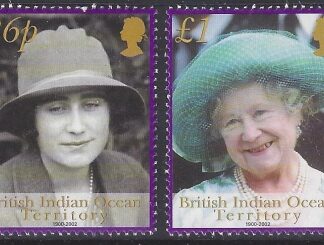 2002 British Indian Ocean Territory - SG.267-8 Queen Elizabeth the Queen Mother Commemoration.  set 2  values  u/m (MNH)