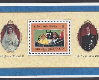 1997 British Indian Ocean Territory - MS.201 Golden Wedding of Queen Elizabeth II & Prince Philip. Mini Sheet.  u/m (MNH)