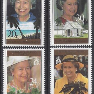 1996  British Indian Ocean Territory - SG.180-3 70th Birthday of Queen Elizabeth II set of 4 values  u/m (MNH)