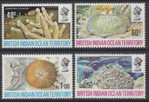 1972 British Indian Ocean Territory - SG.41-4 - Coral set 4 values u/m (MNH)