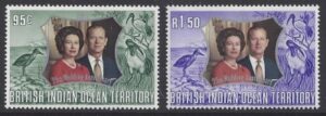 1972 British Indian Ocean Territory - SG.45-6 - Royal Silver Wedding set 2 values u/m (MNH)