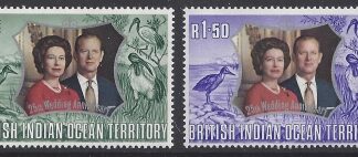 1972 British Indian Ocean Territory - SG.45-6  - Royal Silver Wedding   set 2 values u/m (MNH)