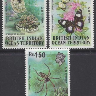 1973 British Indian Ocean Territory - SG.53-5  - Wildlife (1st Series) set 3 values u/m (MNH)