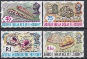 1974 British Indian Ocean Territory - SG.58-61 - Wildlife (2nd Series) set 4 values u/m (MNH)