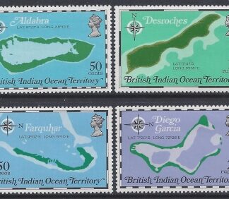 1975 British Indian Ocean Territory. SG.81-4 Tenth Anniversary of Territory Maps set 4 values u/m (MNH)