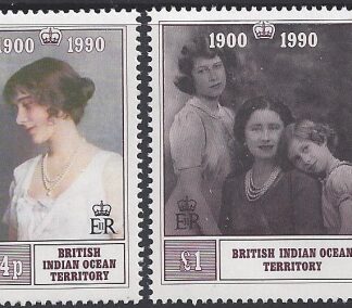 1990 British Indian Ocean Territory - SG.106-7 90th Birthday of Queen Elizabeth the Queen Mother. set 2 values  u/m (MNH)