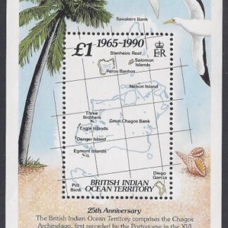 1990 British Indian Ocean Territory. MS.110  25th Anniversary of B.I.O.T. mini sheet u/m (MNH)