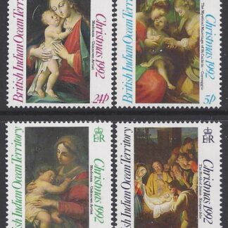 1992 British Indian Ocean Territory - SG.128-31 Christmas Religious Paintings.  set 4 values  u/m (MNH)