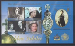 2002 British Indian Ocean Territory. MS265 Golden Jubilee.  mini sheet   u/m (MNH)