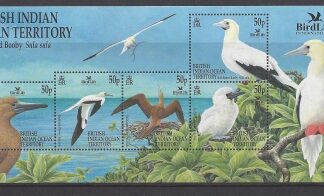 2002 British Indian Ocean Territory. MS266. Birdlife International. Red Footed Booby. mini sheet   u/m (MNH)