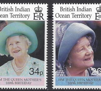 2000 British Indian Ocean Territory - SG.240-1  Queen Elizabeth the Queen Mother 100th Birthday. set 2 values  u/m (MNH)