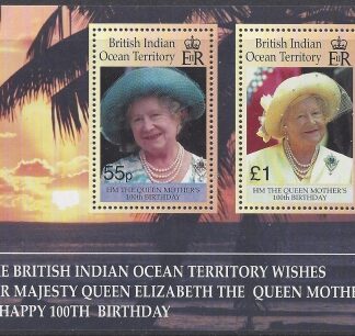 2000 British Indian Ocean Territory - MS.242  Queen Elizabeth the Queen Mother 100th Birthday. mini sheet  u/m (MNH)