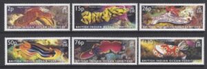 2003 British Indian Ocean Territory - SG.276-81  Sea Slugs. -  6 values  u/m (MNH)