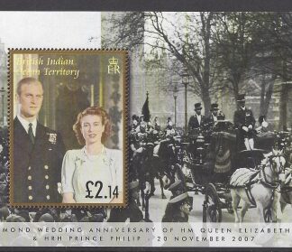 2007  British Indian Ocean Territory - MS.361 Diamond Wedding of Queen Elizabeth II and Duke of Edinborough. mini sheet   u/m (MNH)