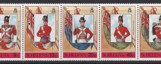 1989 St. Helena SG.535-9  Military Uniforms of 1815. set 5 values U/M (MNH)