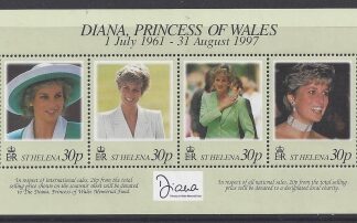 1998 St. Helena  MS.761 Diana,P Princess of Wales Commemorative sheet  U/M (MNH)