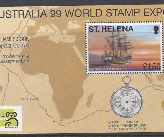 1999 St Helena  MS.782 Australia 99 World Stamp Exhibition Melbourne. mini sheet. U/M (MNH)