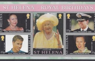 2000 St. Helena MS.814 Royal Birthdays mini sheet U/M (MNH)