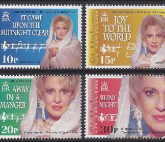 2001 St. Helena  SG.838-41 Christmas Carols set of 4 values U/M (MNH)