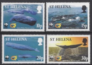 2002 St. Helena SG.872-5 Endangered Species - Sperm Whale set of 4 values U/M (MNH)