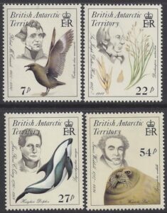 1985 British Antarctic  SG.143-6  Early Naturalists  U/M (MNH)