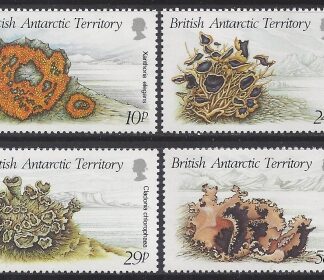 1989 British Antarctic. SG.167-70 Lichens . set 4 values U/M (MNH)
