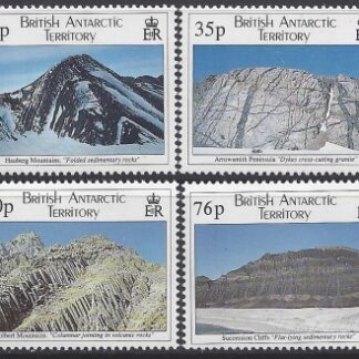1995 British Antarctic. SG.256-9  Geological Structures.  set 4 values U/M (MNH)