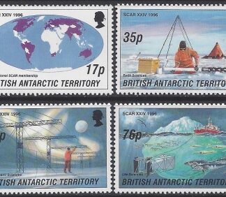 1996 British Antarctic. SG.260-3  24th meeting of Scientific Committee on Antarctic Research Cambridge. set 4 values U/M (MNH)