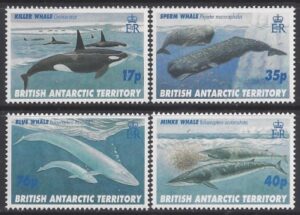 1996 British Antarctic. SG.265-8 Whales. set 4 values  U/M (MNH)