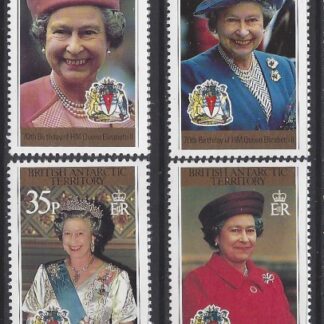 1996 British Antarctic. SG.270-3  70th Birthday of Queen Elizabeth II. set 4 values  U/M (MNH)