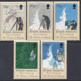 1998 British Antarctic. SG.281-5  History of Mapping in Antarctica. set 5 values U/M (MNH)